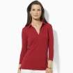 Benito Lace Up Cotton Tunic   Long Sleeve Knits & Tees   RalphLauren 