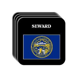 US State Flag   SEWARD, Nebraska (NE) Set of 4 Mini Mousepad Coasters