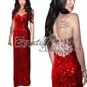   Sequins Cocktail Ball Evening Prom Party Long Formal Gown Women Dress