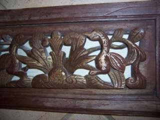 Antique Chinese Hand Carved Bed Headboard Panel 87  