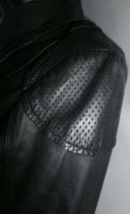   Leather Coat Jacket Black NELLA M Womens Medium NWT $650  