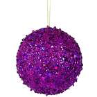 Vickerman Fancy Purple Holographic Glitter Drenched Christmas Ball 