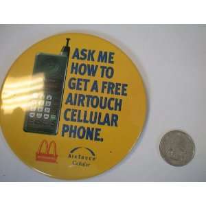  Mcdonalds Cellphone Promotional Button 