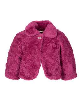 Fuscia (Pink) Faux Fur Cropped Jacket  232712677  New Look