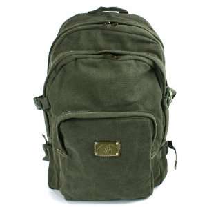 Canvas Backpack for School   College   or as a Day Pack   Olive Drab 