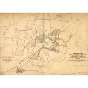 Civil War Map Topographical sketch of the battle field of Stone River 