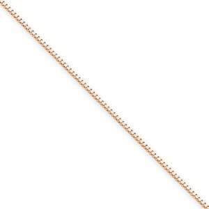  14k Rose Gold .84mm Box Link Chain Jewelry