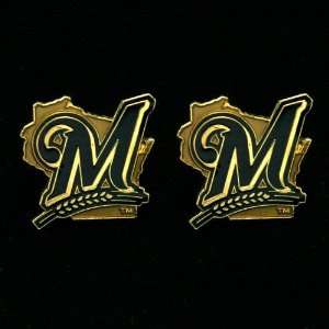  Milwaukee Brewers Team Logo Post Earrings Sports 