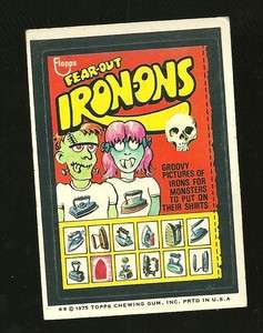 1970s Wacky Packages Fear Out Iron ons sticker Packs vintage  