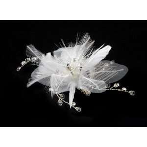  Floral Bridal Comb in White or Ivory Beauty