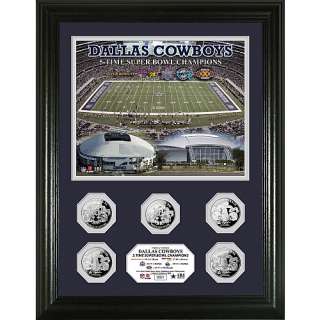 Dallas Cowboys Collectibles Highland Mint Dallas Cowboys 5X Superbowl 