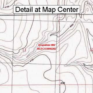  USGS Topographic Quadrangle Map   Arapahoe NW, Colorado 