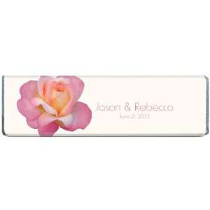  Blush Rose Hersheys Chocolate Bar Personalized Favors 