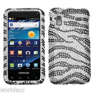 Samsung Captivate Glide i927 AT&T Hard Case Snap On Blk Cover Silver 