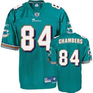  Chris Chambers Reebok NFL Aqua Premier Miami Dolphins Jersey 