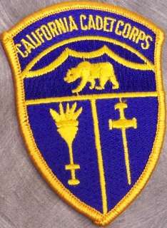 Embroidered Military Patch California Cadet Corps NEW  