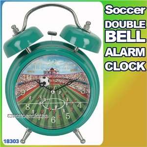  Soccer Twin Bell Sports Alarm Clock,Football,Baseball 