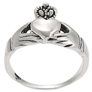   Claddagh Ring Hypoallergenic Nickel Free .925 Stamp Sizes 1,2,3,4