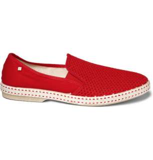    Shoes  Espadrilles  Espadrilles  Red Mesh Slip On Shoes