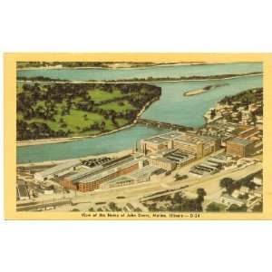  1940s Vintage Postcard   The John Deere Factory   Moline 