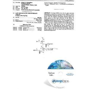  NEW Patent CD for LOW VOLTAGE LEVEL MOS INTERFACE CIRCUIT 