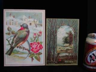ANTIQUE GREETING CARDS c1880s, Victorian era  