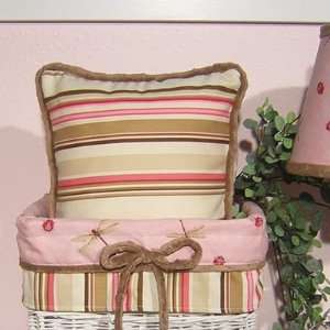  Pink Ladybugs and Dragonflies Pillow Stripe