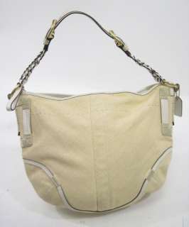 COACH Tan Woven Braided Buckle Strap Shoulder Handbag  