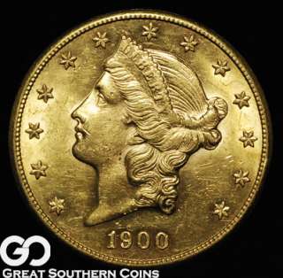 1900 S $20 GOLD Liberty Double Eagle CHOICE BU++ ** NICE  