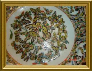 ANTIQUE Gorgeous CHINESE Qing Dynasty 1000 butterflies Bowl 10 