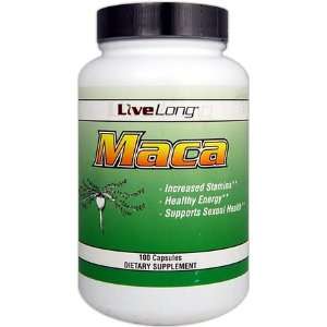  LiveLong MACA 1500mg per serving 100 Caps Health 