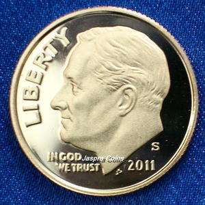 2011 S Cameo Proof Clad Roosevelt Dime  
