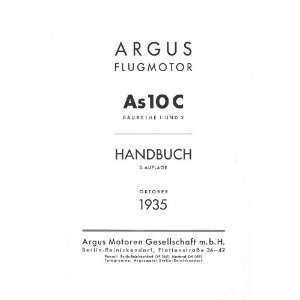  ARGUS As 10 C   Aircraft Engine Handbook Manual   1935 Argus 