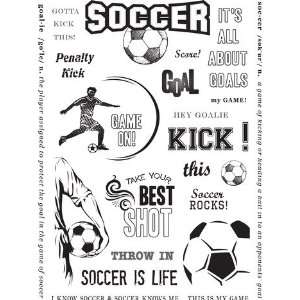  Hampton Art Warehouse Soccer Rubber Stamp Arts, Crafts 