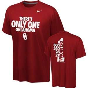 Oklahoma Sooners Nike Cardinal Student T Shirt  Sports 