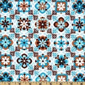  44 Wide The Gallery Sarahs Garden Tile Turquoise/Brown 