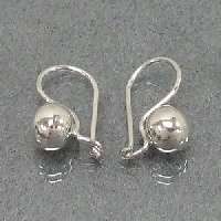 Cute Round Purple CZ .925 Silver Hoop Earrings  