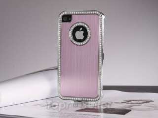   Diamond Aluminium Case Cover iPhone 4 4S 4G + Free Screen Film  