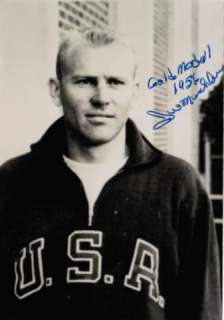 Jesse Mashburn (USA) Gold Olympia 1956 4x400m original signed 