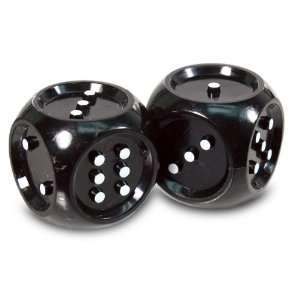 Giant Tactile Dice Black with White Dots Set 2 Toys 