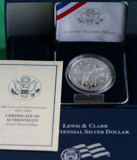2004 PROOF Lewis & Clark Bicentennial Silver Dollar US Mint Coin FREE 