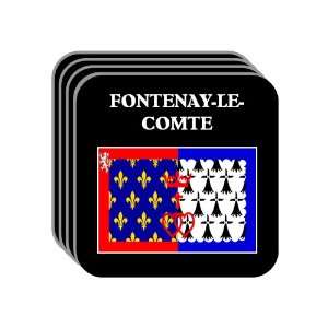 Pays de la Loire   FONTENAY LE COMTE Set of 4 Mini Mousepad Coasters