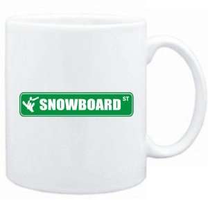  New  Snowboard Street Sign  Mug Sports