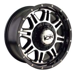  16x8 ION Alloy Style 186 (Black w/ Machined Face) Wheels 