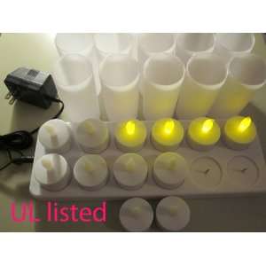  Theluckleds LED rechargeable Flameless tea light candles 
