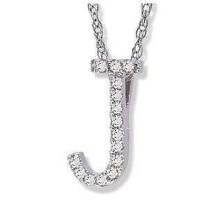  Mini Diamond Initial J Necklace (.08 ct. tw.) Jewelry