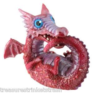 Cute Red Baby Dragon Collectable Figurine Statue  