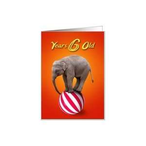  Elephant and Ball card for a 6 year old Card Toys & Games