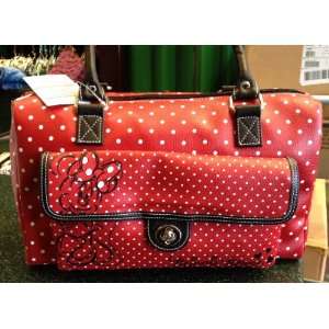  Disney Minnie Mouse Red White Dot Handbag Purse NEW 