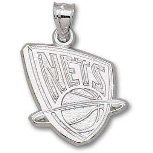  New Jersey Nets Sterling Silver Logo 1 Pendant Sports 